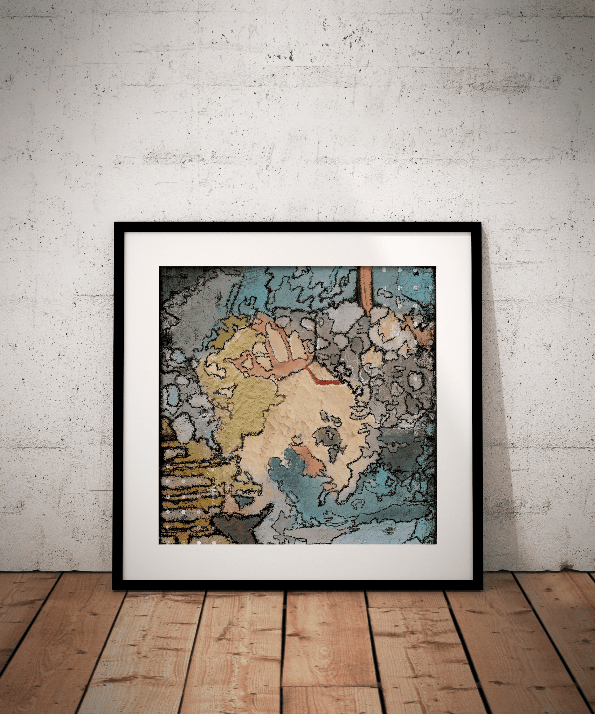 ''Roots of Time'' Abstract Expressionism Museum-Quality Matte archival Paper Print